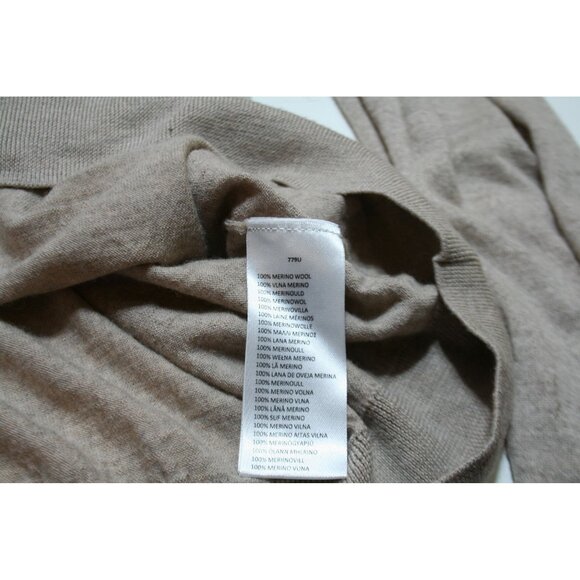 Paul Smith Mens XXL 100% Merino Wool Sweater Tan Crewneck Minimalist Luxury - Picture 3 of 8